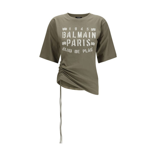Balmain Green Club Cotton T-Shirt: Elevate Your Wardrobe