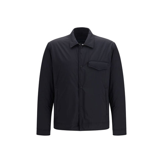 Herno Black Nylon Coat - Recycled Nylon Shacket for Contemporary Style