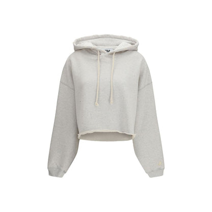 Golden Goose Gray Cotton Sweatshirt - The Star Cropped Hoodie