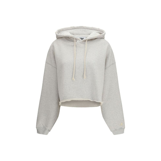 Golden Goose Gray Cotton Sweatshirt - The Star Cropped Hoodie