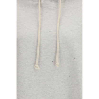 Golden Goose Gray Cotton Sweatshirt - The Star Cropped Hoodie
