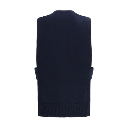 Miu Miu Blue Cashmere Sleeveless Sweater