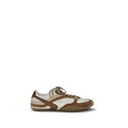 Miu Miu Gymnasium Chalk White Cinnamon Sneakers
