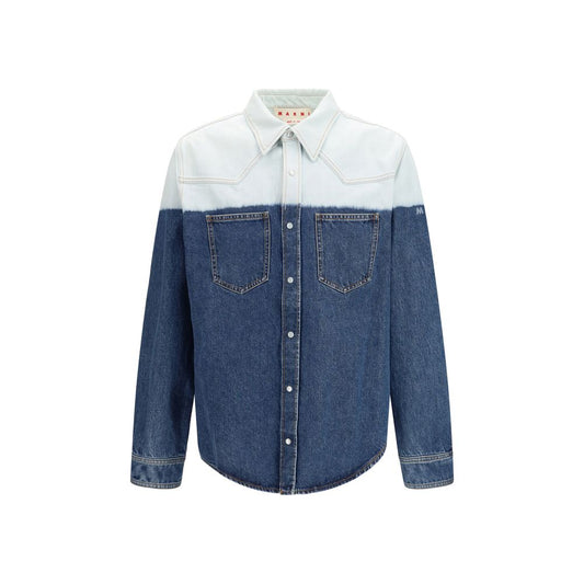 Marni Blue Denim Shirt - Dip-Dye Design
