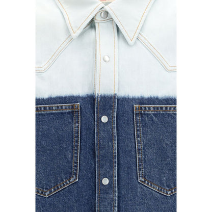Marni Blue Denim Shirt - Dip-Dye Design