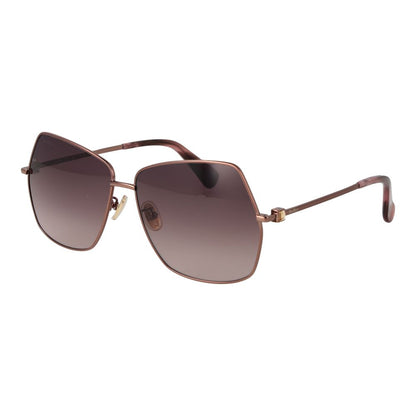 Max Mara Women’s Sunglasses – Bronze Metal Frame, Purple Gradient Lenses