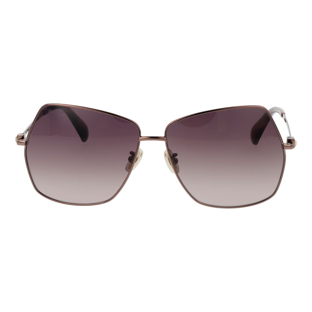 Max Mara Women’s Sunglasses – Bronze Metal Frame, Purple Gradient Lenses