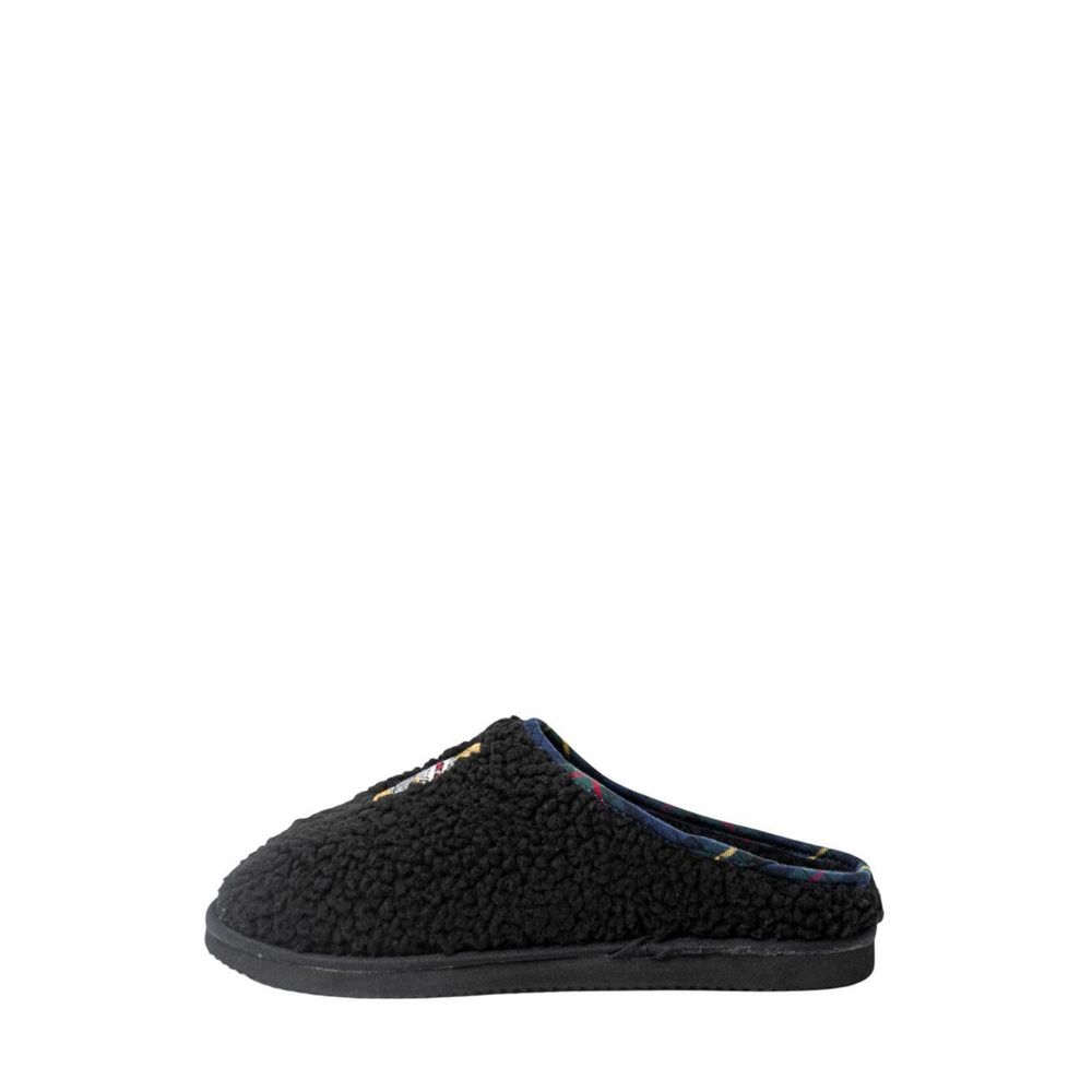 Ralph Lauren Black Cotton Slippers with Women's Headband