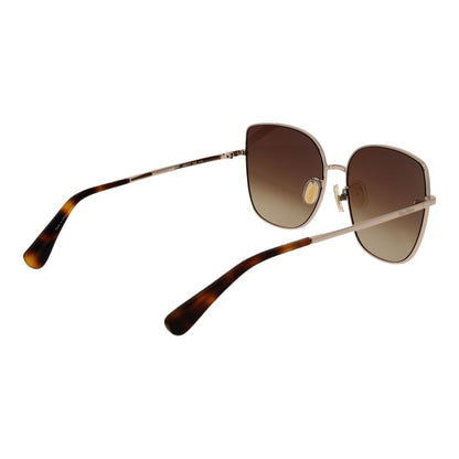 Max Mara Women’s Sunglasses – Rose Gold Full-Rim Frame, Brown Gradient Lenses