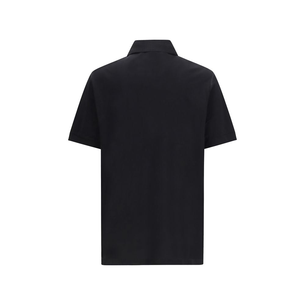 Dolce & Gabbana Black Cotton Polo Shirt - Timeless Elegance