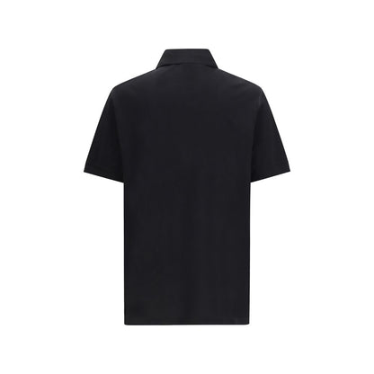 Dolce & Gabbana Black Cotton Polo Shirt - Timeless Elegance