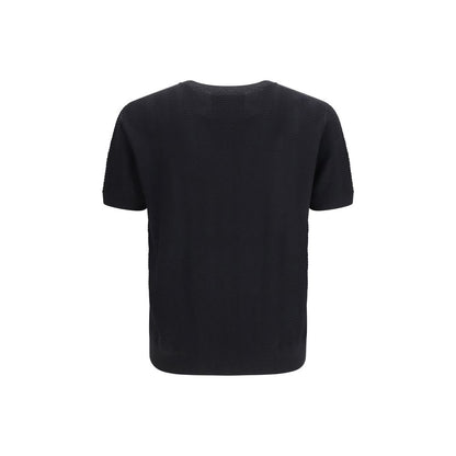 Giorgio Armani Black Silk Short-Sleeved Sweater