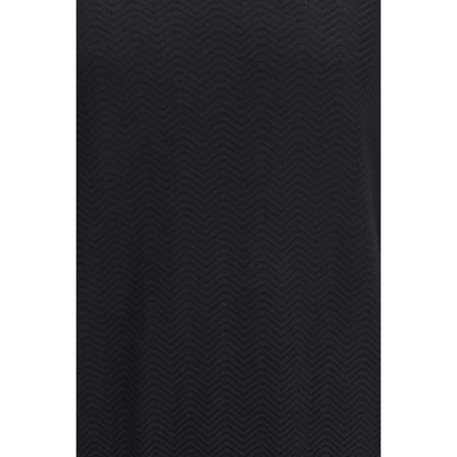 Giorgio Armani Black Silk Short-Sleeved Sweater