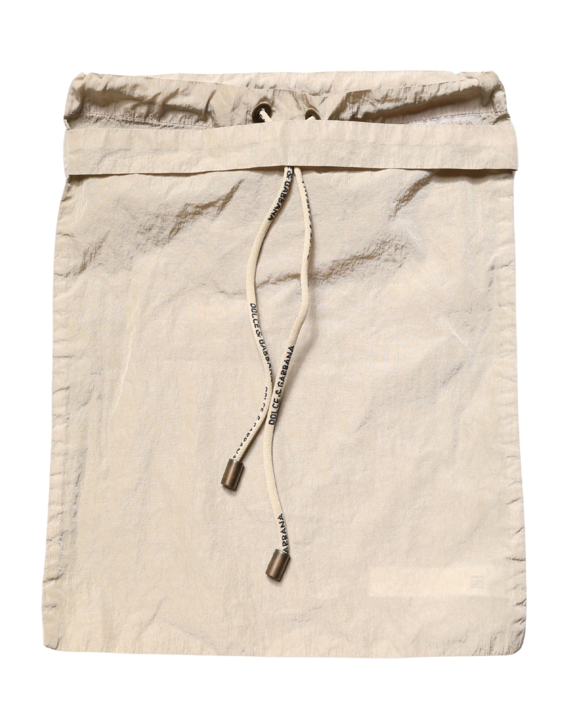 Dolce & Gabbana Brown Nylon Drawstring Swim Shorts