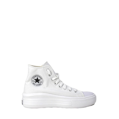 Converse White Cotton High Top Sneakers for Women