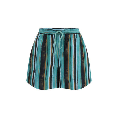 PINKO Green Cotton Arrone Shorts