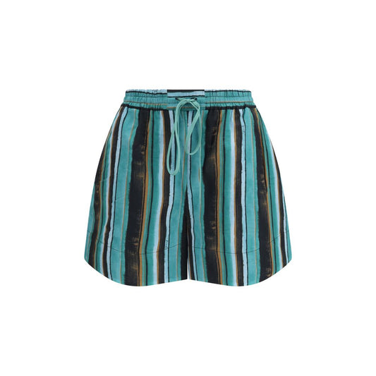PINKO Green Cotton Arrone Shorts