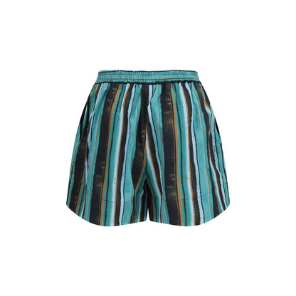 PINKO Green Cotton Arrone Shorts