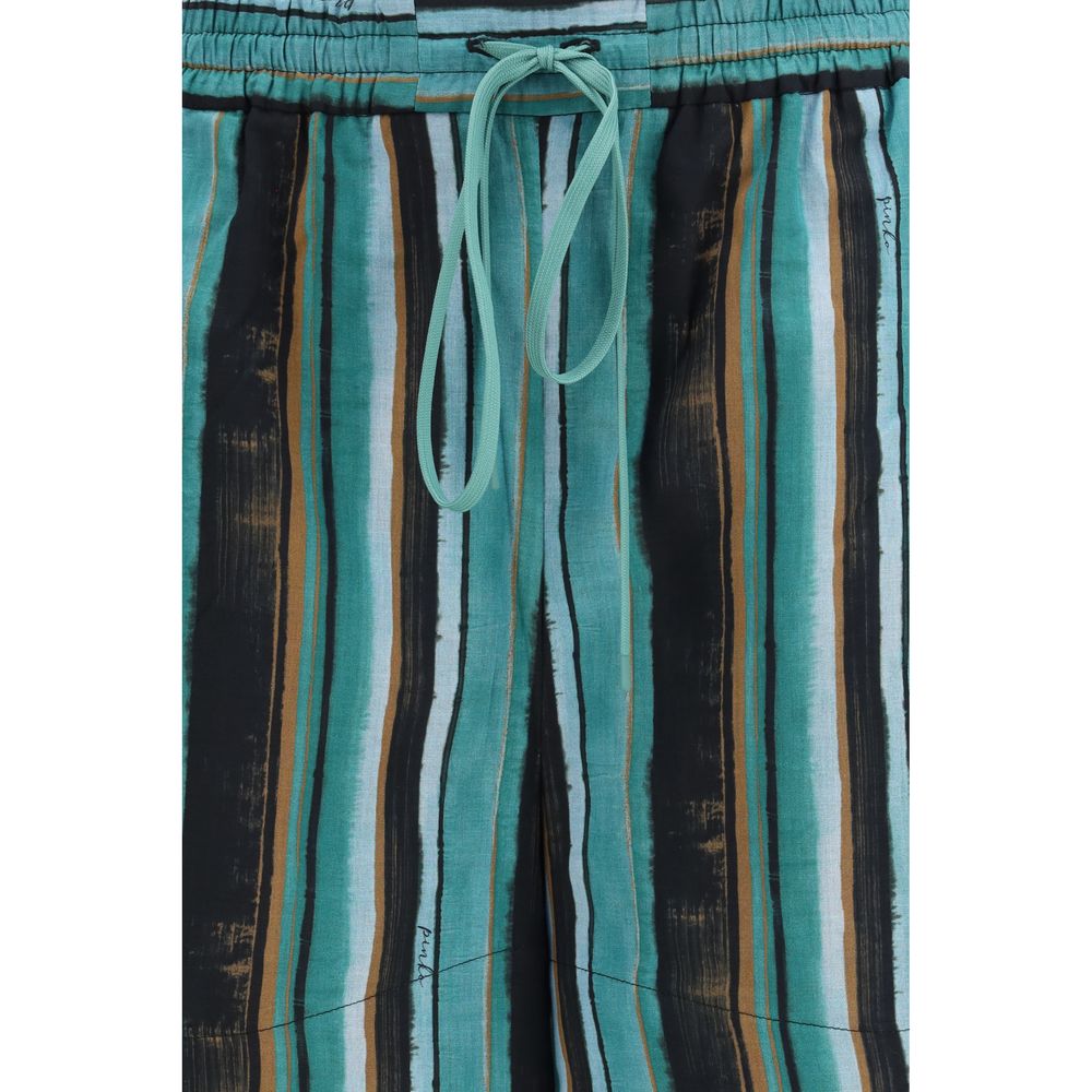 PINKO Green Cotton Arrone Shorts