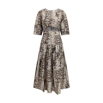 PINKO Novoli Printed Midi Dress - Bold Elegance Redefined