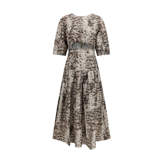 PINKO Novoli Printed Midi Dress - Bold Elegance Redefined