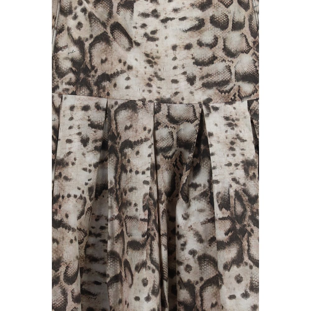 PINKO Novoli Printed Midi Dress - Bold Elegance Redefined