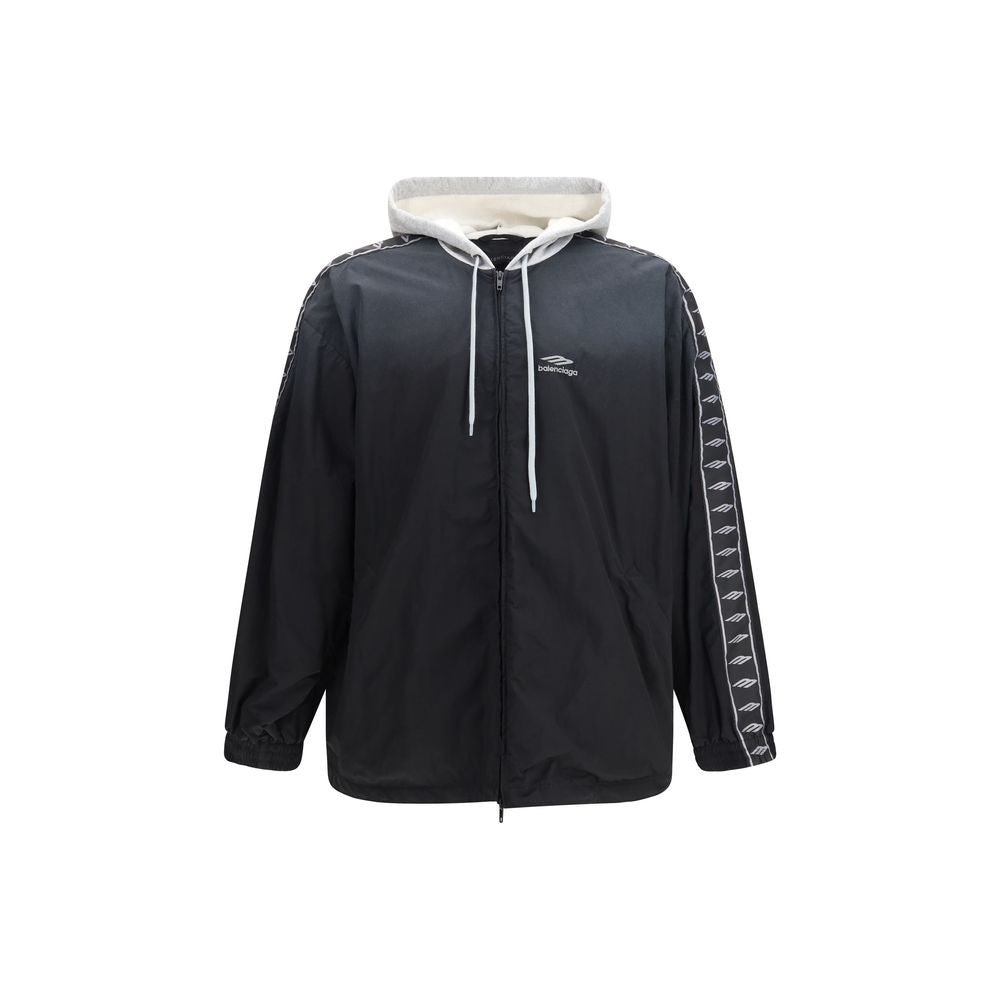 Balenciaga Black Layered Shell Track Jacket