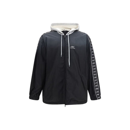 Balenciaga Black Layered Shell Track Jacket