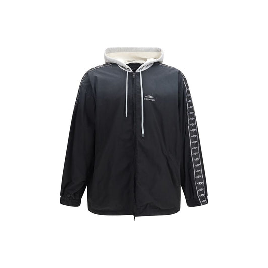 Balenciaga Black Layered Shell Track Jacket