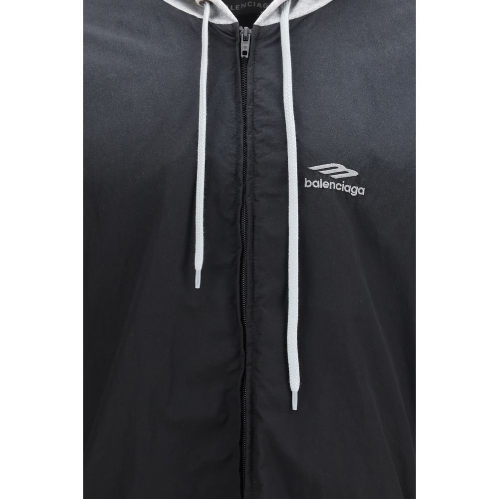 Balenciaga Black Layered Shell Track Jacket