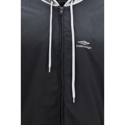 Balenciaga Black Layered Shell Track Jacket