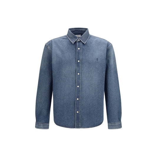 Saint Laurent Blue Denim Shirt: Effortless Minimalism Meets Contemporary Edge