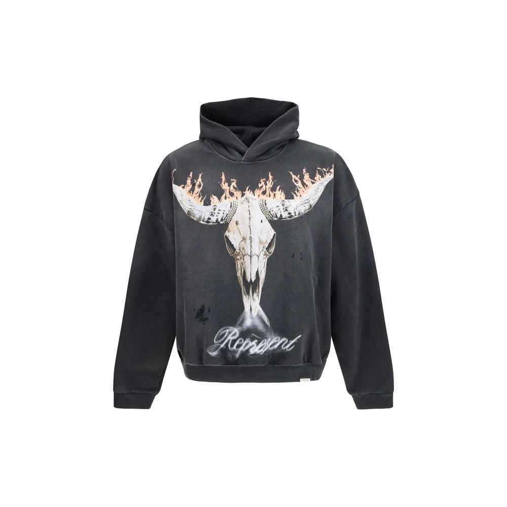 Represent Gray Cotton Sweatshirt - The British Cowboys Hoodie