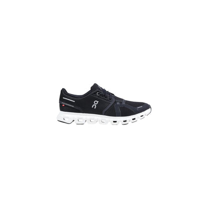 On Running Cloud 6 Black and White Recycled Polyester Athletic Sneakers