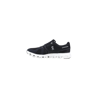 On Running Cloud 6 Black and White Recycled Polyester Athletic Sneakers