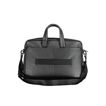 Piquadro Nero Leather Men Briefcase