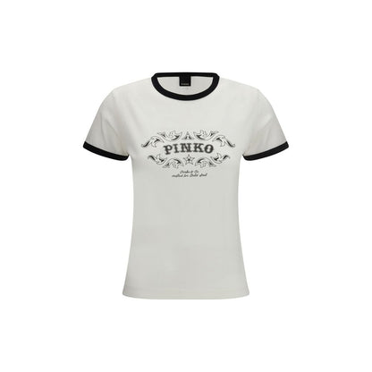 PINKO White Cotton T-Shirt: Effortless Elegance