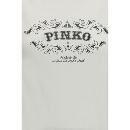 PINKO White Cotton T-Shirt: Effortless Elegance