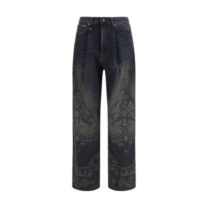 R13 Damon Black Cotton Jeans