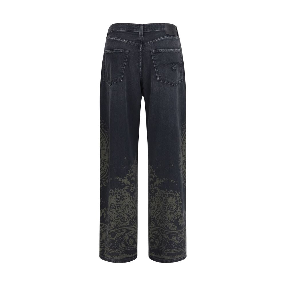 R13 Damon Black Cotton Jeans