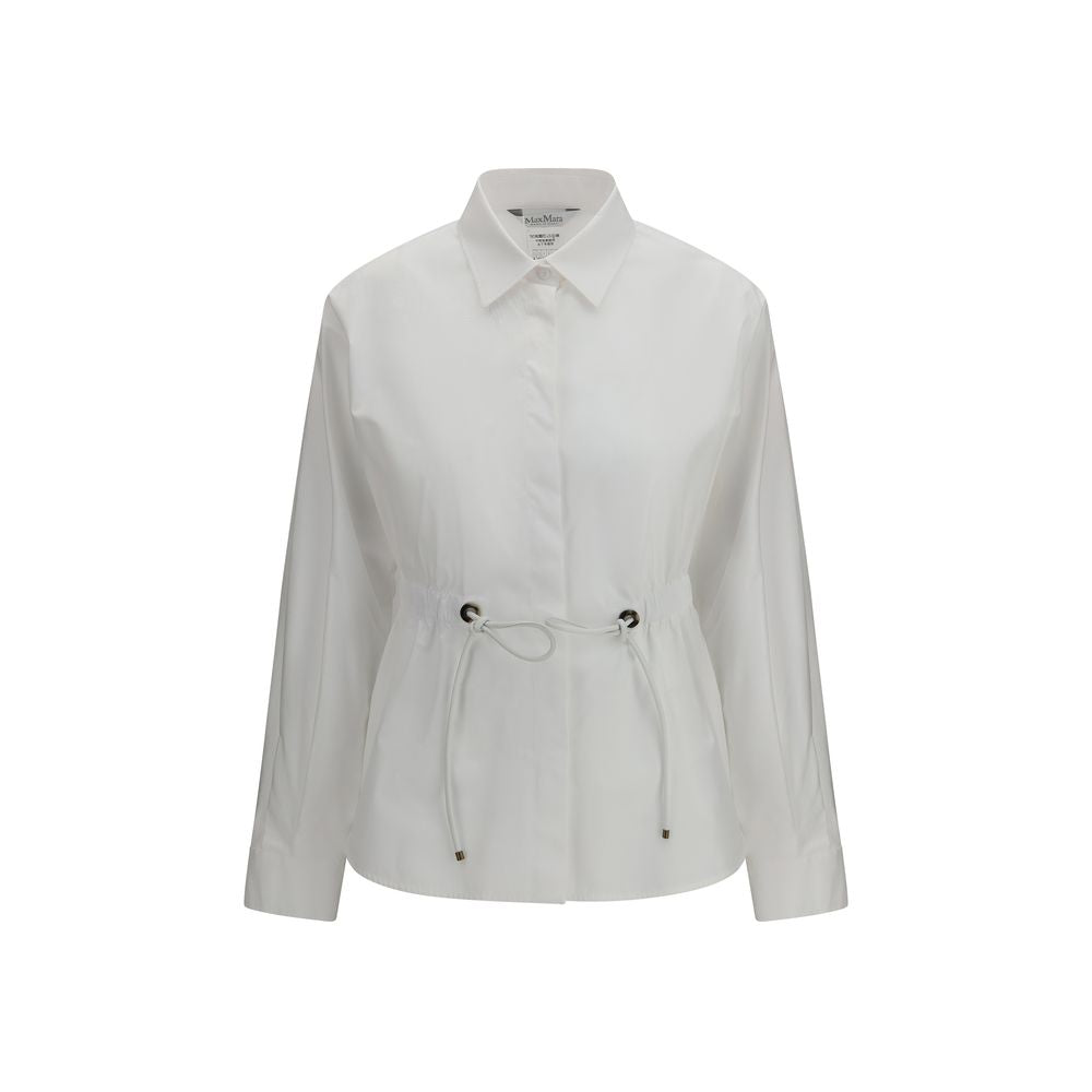 Max Mara Tazzina White Cotton Dress Shirt