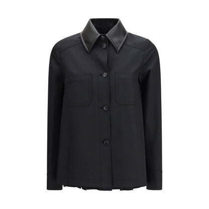 Max Mara Black Polyester Trench Coat