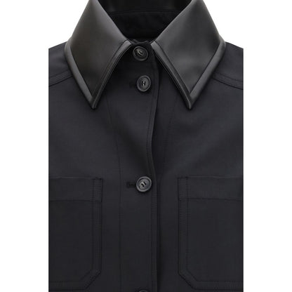 Max Mara Black Polyester Trench Coat