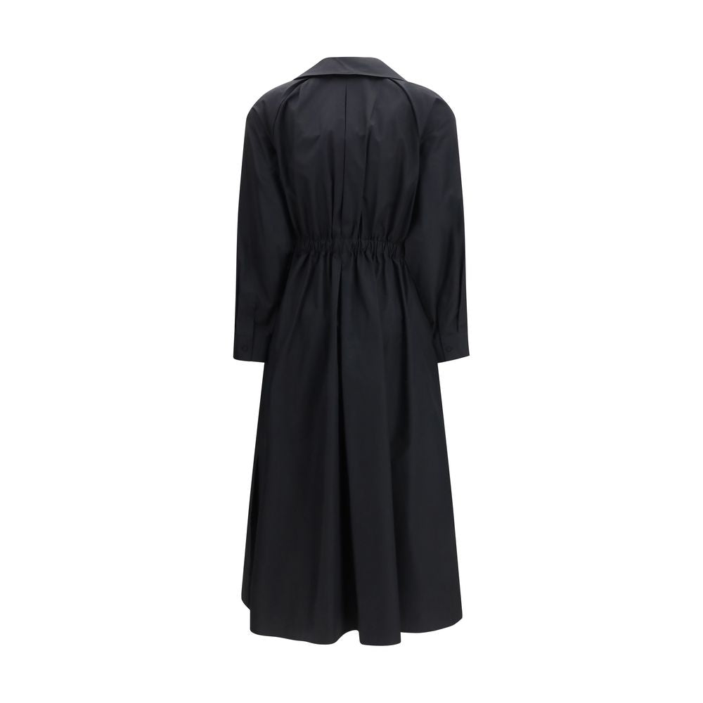 Max Mara Black Cotton Casual Dress - The Pedaggi Midi Dress