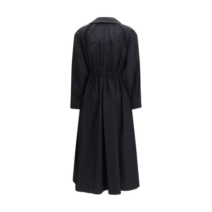 Max Mara Black Cotton Casual Dress - The Pedaggi Midi Dress
