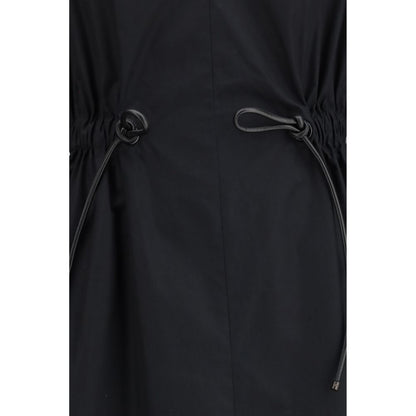 Max Mara Black Cotton Casual Dress - The Pedaggi Midi Dress