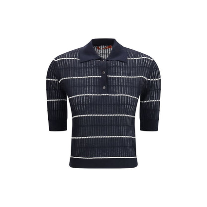 Max Mara Blue Silk Polo Shirt - Timeless Elegance Redefined