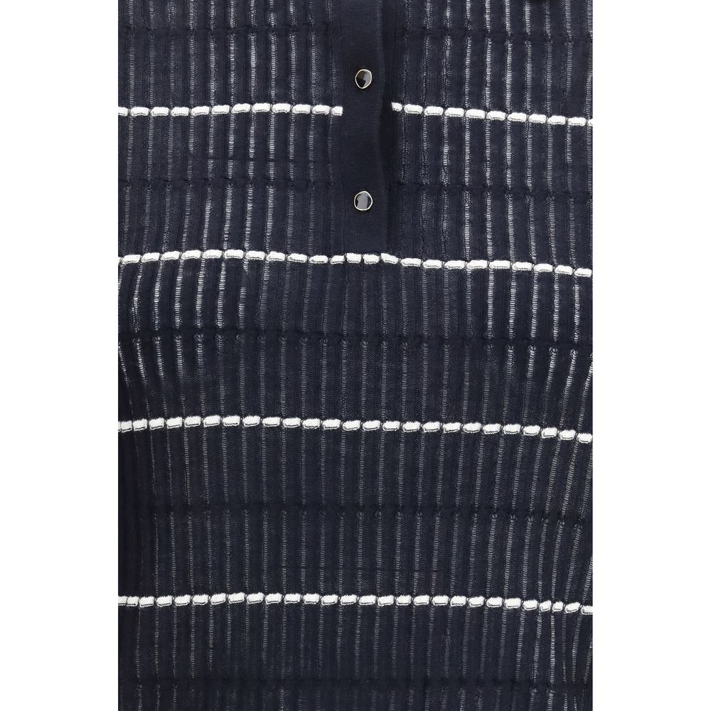 Max Mara Blue Silk Polo Shirt - Timeless Elegance Redefined