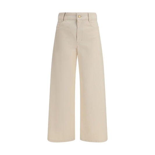S Max Mara Beige Cotton Casual Pants