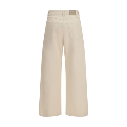 S Max Mara Beige Cotton Casual Pants